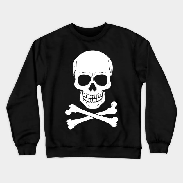 Calavera Pirata Crewneck Sweatshirt by w.d.roswell